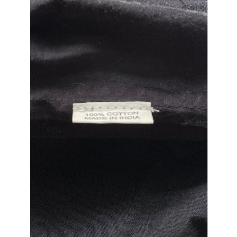 Alix of Bohemia Stefanie Mini Dress Black Cotton Ruffle Puff Sleeve L - Picture 8 of 13